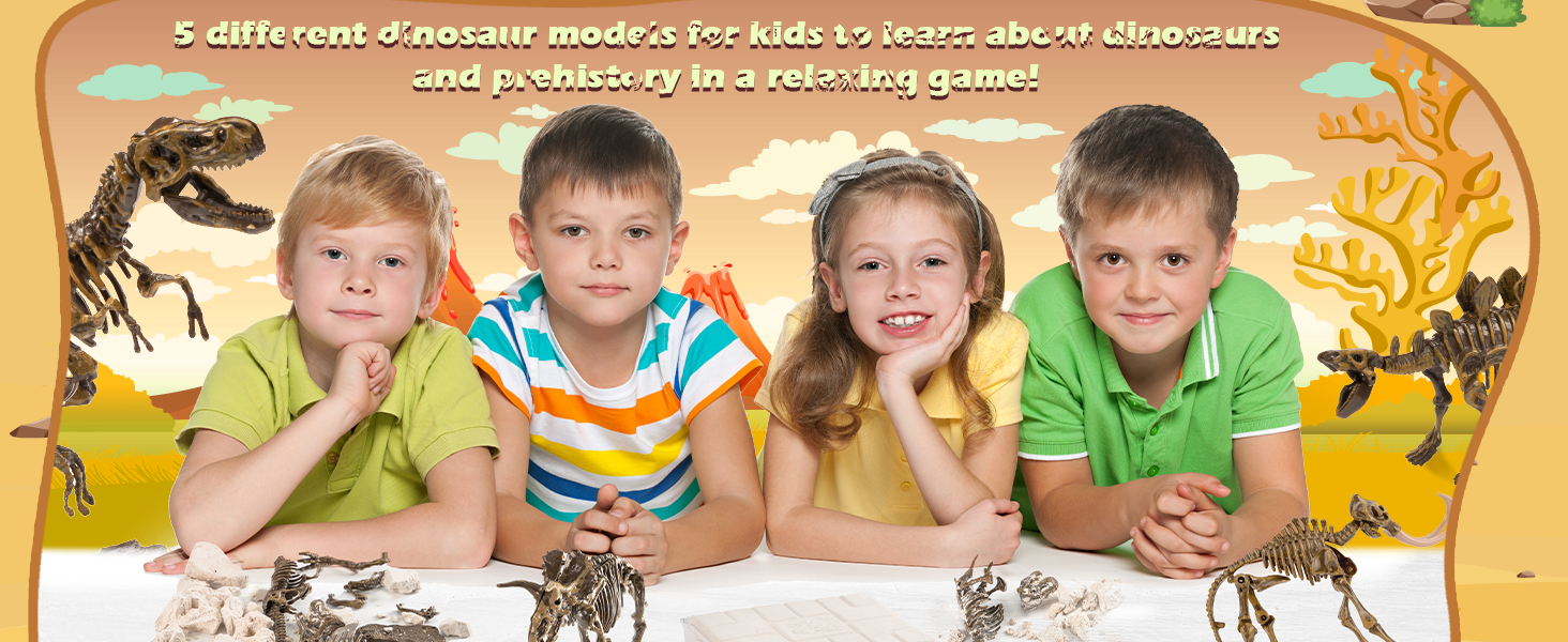 dinosaur toys for kids 8-12 fossil digging kit for kids dinosaur bones for kids to dig up