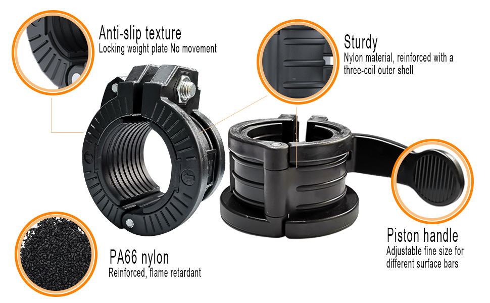 Olympic Barbell Clips Pair of 2inch Quick Release Barbell Clamp
