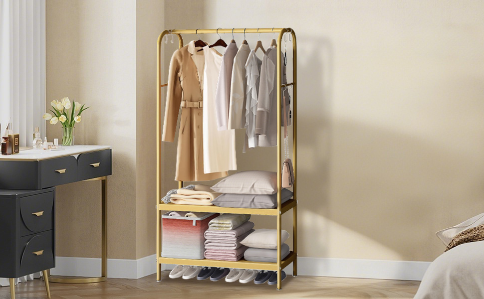 Garment Rack and Storage 2 in 1