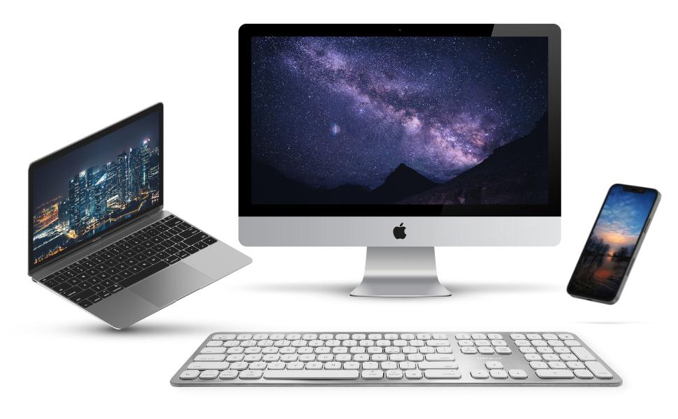 Amazon | MACALLY Mac ワイヤレス Bluetooth キーボード マルチ