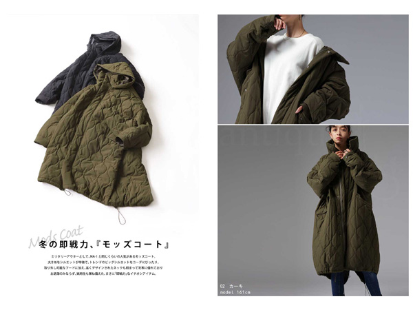 アンティカ　ダウンのような暖かさ　モッズコート　黒　ロング丈　オーバーサイズ 楽天市場】まるでダウンのような暖かさ モッズコート レディース