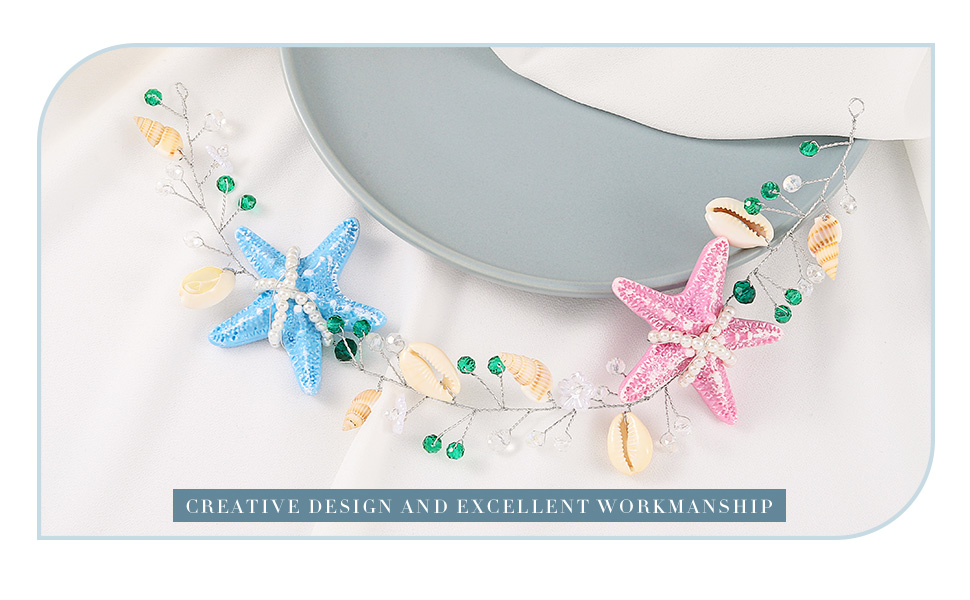 starfish wedding hair band