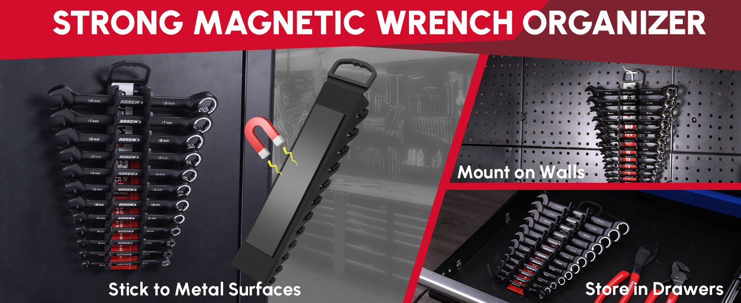 strong magnetic wrench organizer