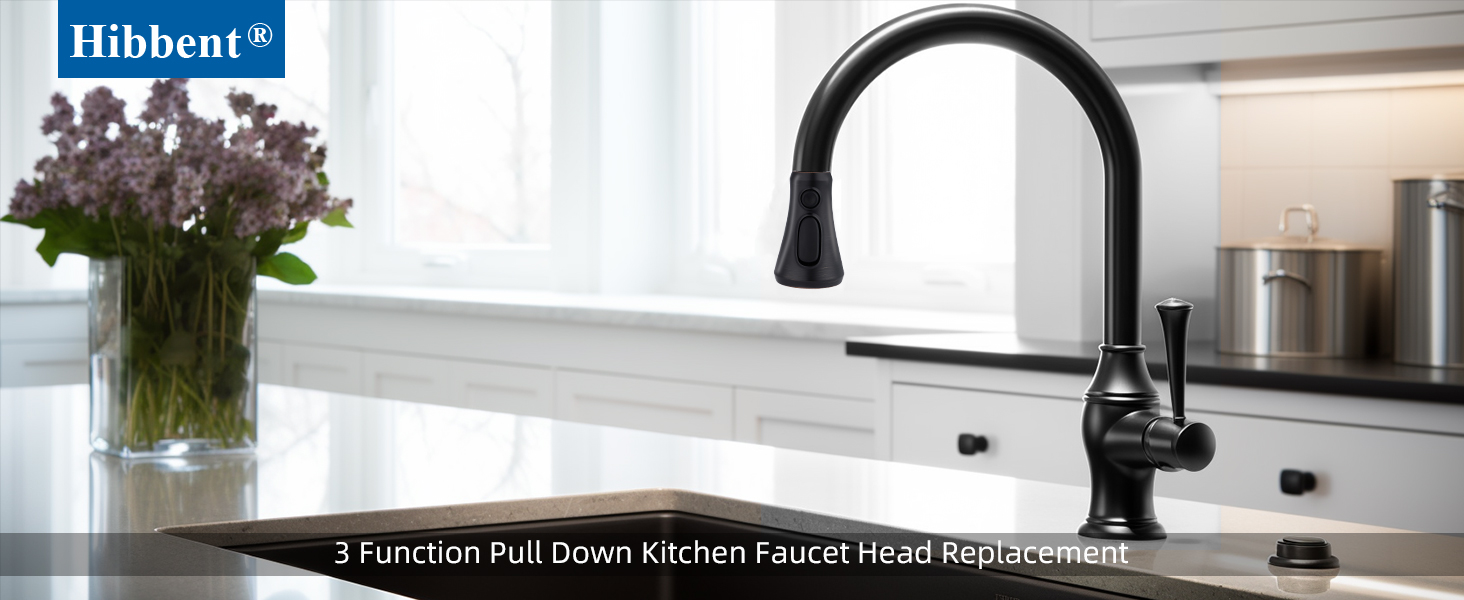 Amazon.com: Hibbent Pull Down Kitchen Faucet Head Replacement, 3 - Kohler Oil Rubbed Bronze Kitchen Faucet