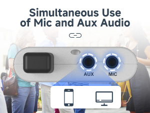 Simultaneous Use of Mic and Aux Audio
