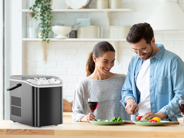 Countertop Ice Maker Ice Machine, Portable Self-Cleaning Ice Machine