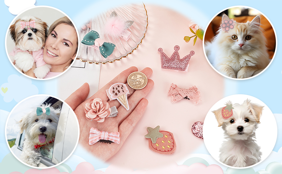 Amazon.co.jp: OLYCRAFT 10個 ペット用ヘアクリップ ペットの