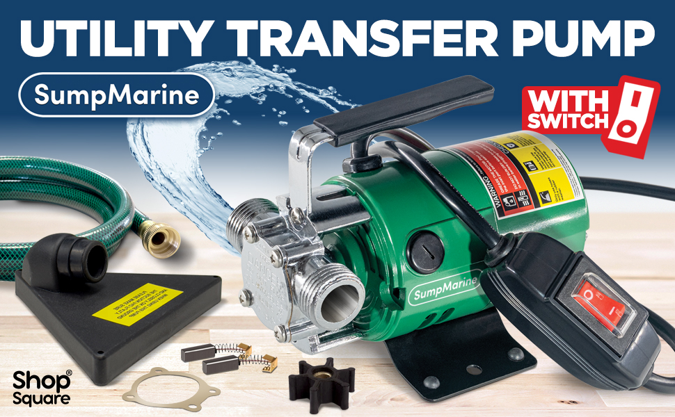 SumpMarine Water Transfer Pump, 115V 330 Gallon Per Hour Portable