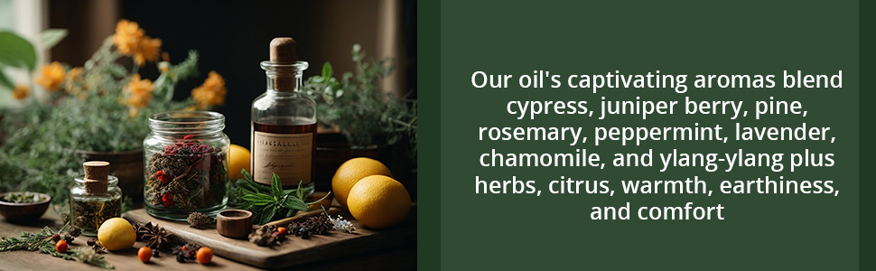 Esseential oil blend to revive skin and comfort senses. 
