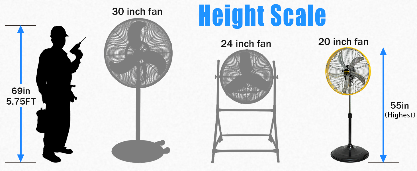 20" Oscillation Stand Fan