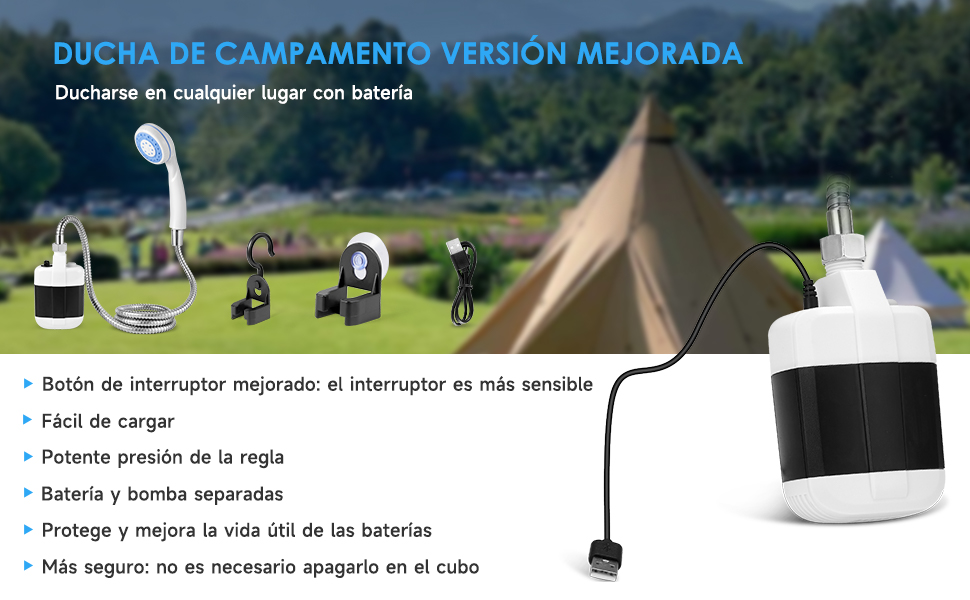 Ducha Portátil para Acampar