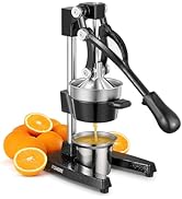 FOHERE FOHERE Orange Juicer Squeezer, Citrus Lemon Juice Press, Cast Iron Manual Juicer Hand Pres...
