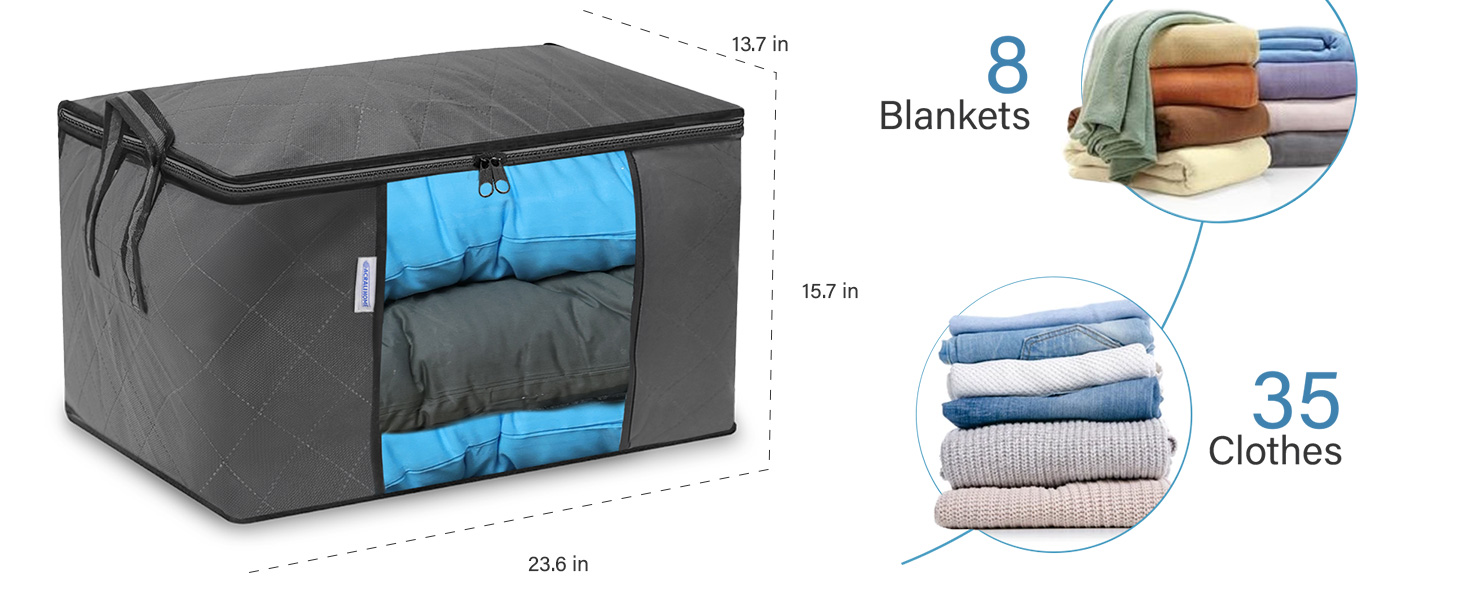 Foldable Large Clothes Storage Boxes, Storage Bags