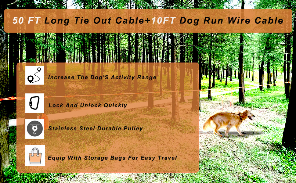 gkqlczyy Dog Run for Yard,10ft Dog Leashes for Large Dogs