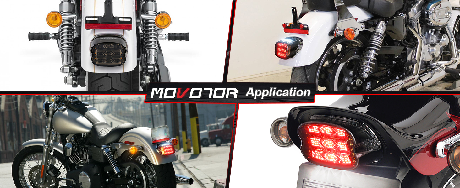 MOVOTOR LED Tail Light Super Bright Brake Light with Turn