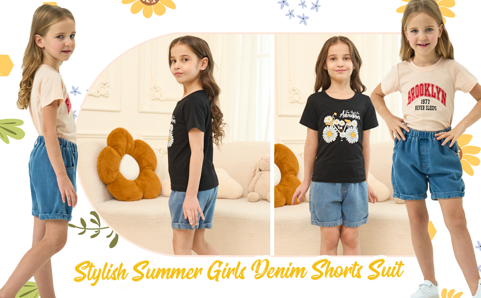 KID Girls 7-8t Summer Clothes Set