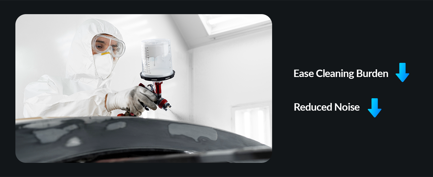 easy to clean automotive paint spray guns