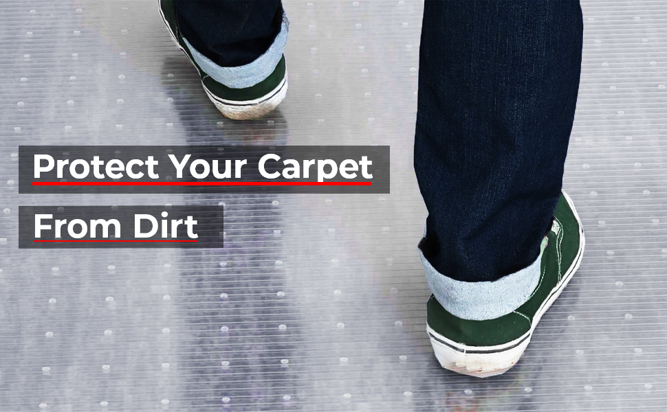 Javco Vinyl Plastic Carpet Protector NonSlip Clear Vinyl Protector