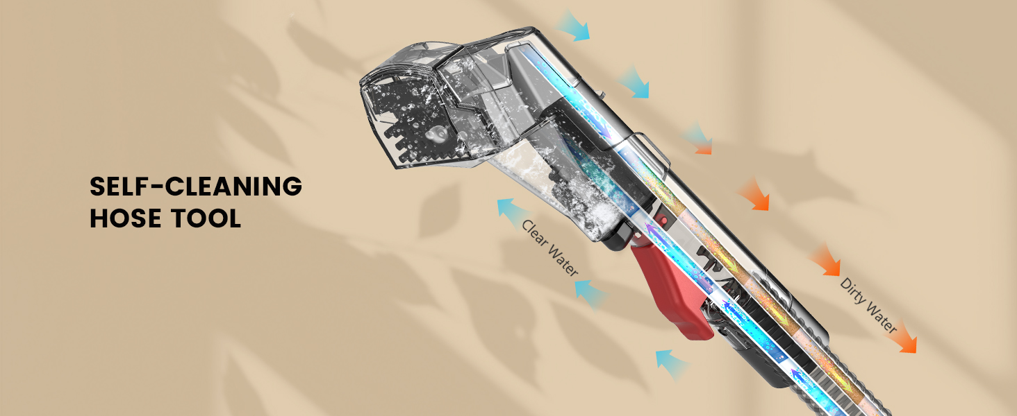 Carpet Cleaner Machine with Self-Cleaning System