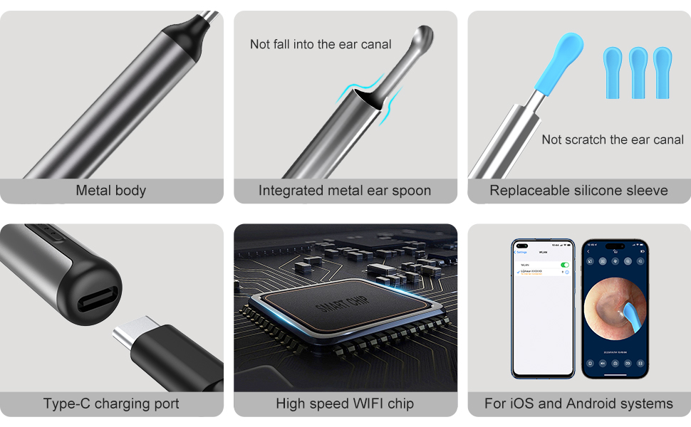 ear cleaner with camera and light