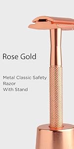 Rose Gold Safety Razor