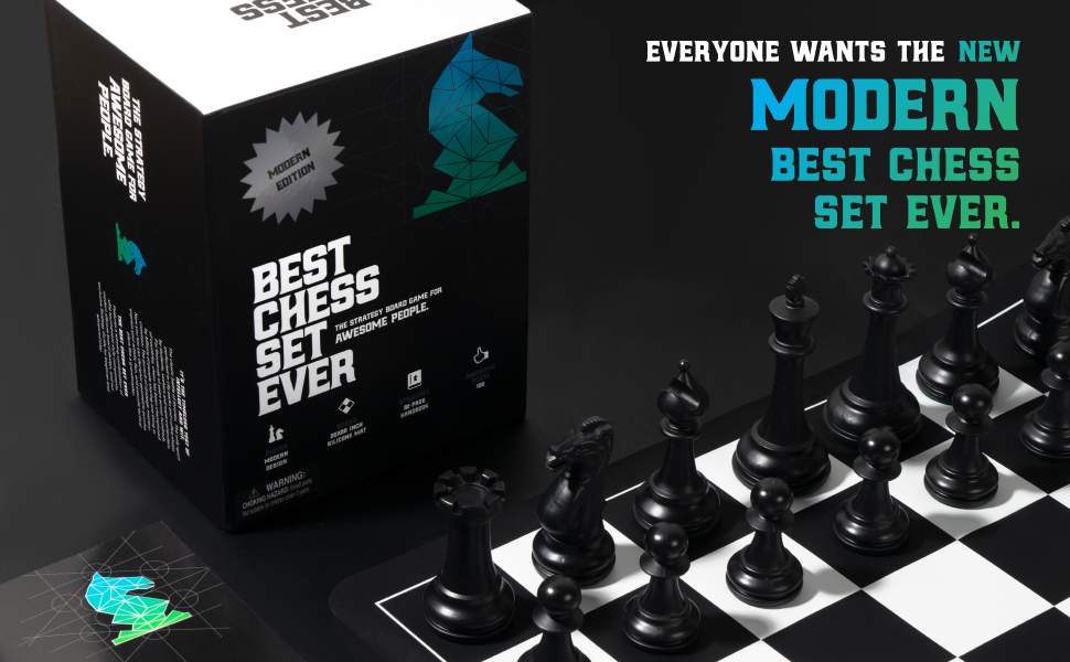 Best Chess Set Ever Tournament Chess Set, 1X Single Weighted Staunton Pieces, with 20 in x 20 in