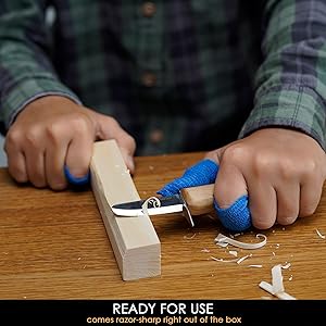 BeaverCraft Whittling Knife for Beginners C1 Kid - Whittling Knife for Kids Safety Carving Knife