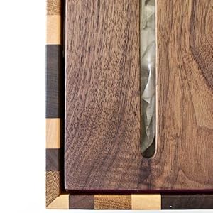 Amazon｜ティッシュケース 木製 無垢 木目 ナチュラルウッドのモザイク