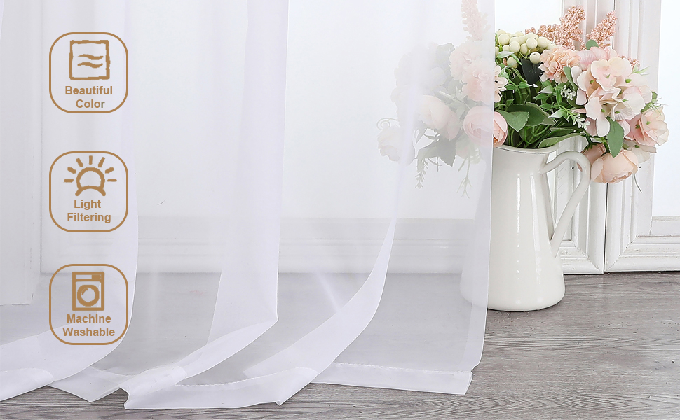 hvide gennemsigtige gardiner