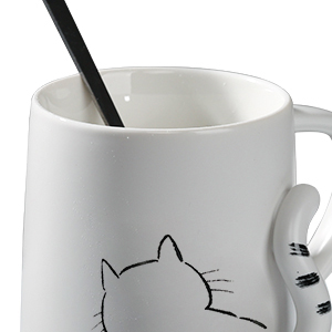 taza desayuno gato