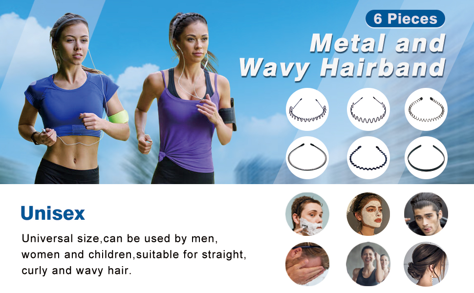 haarreifen haarband herren damen schwarz