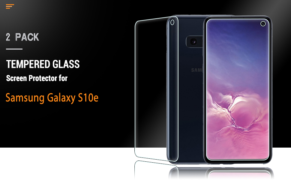 AOKUMA Samsung Galaxy S10e Tempered Glass Screen Protector, [2 Pack] Premium Quality Guard Film
