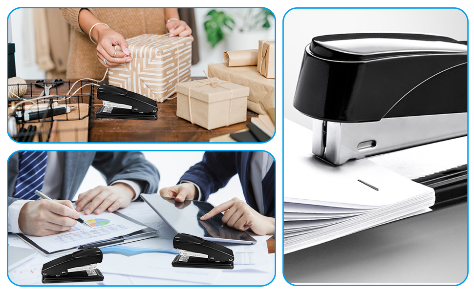 Voittozege 9 Pieces Desktop Stapler Metal Desktop Stapler