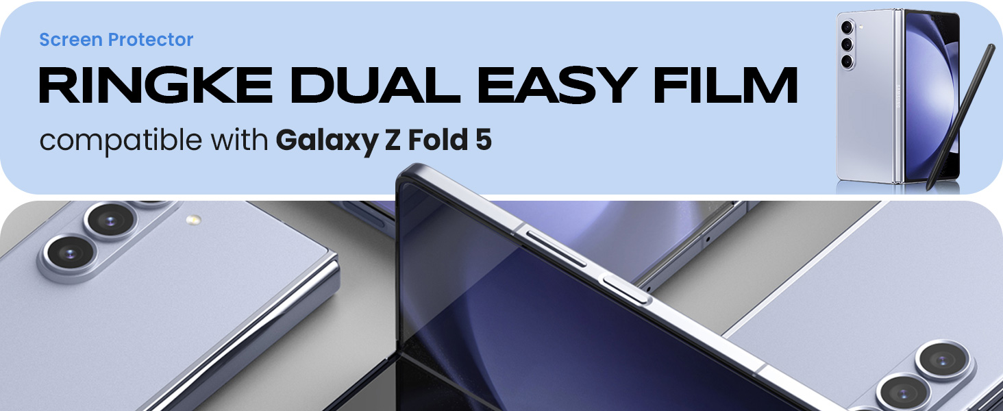 Ringke DUAL EASY FILM compatible with Galaxy Z Fold 5