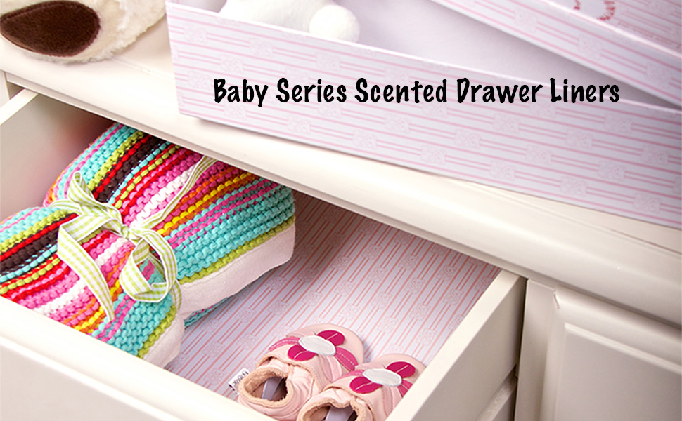 Scentennials Scented Drawer and Shelf Liners Pink Teddy Bear Print