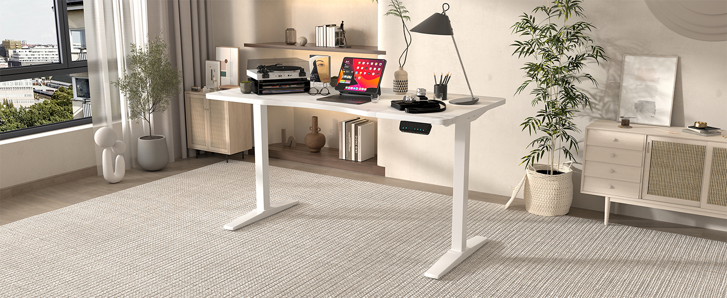 Monomi Height Adjustable Electric Standing Desk, 55 x 28