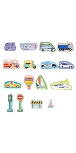 Magnetic Alphabet &amp;amp; Vehicle Set
