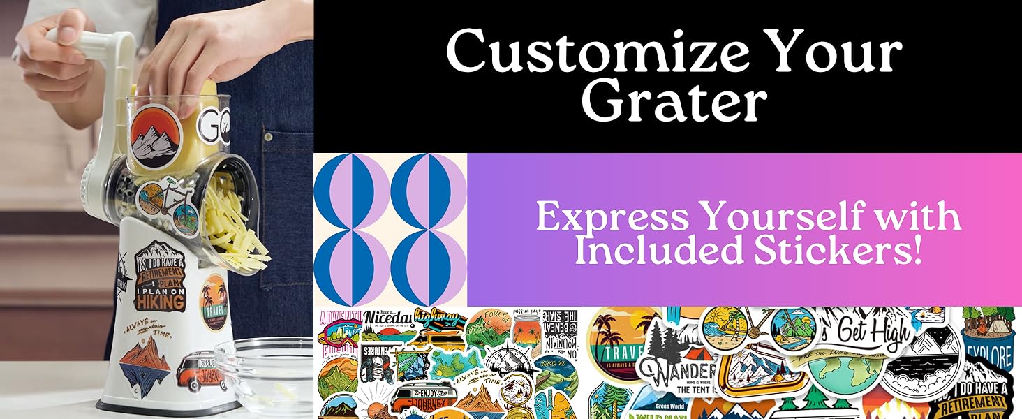 grater stickers shredder easy to use