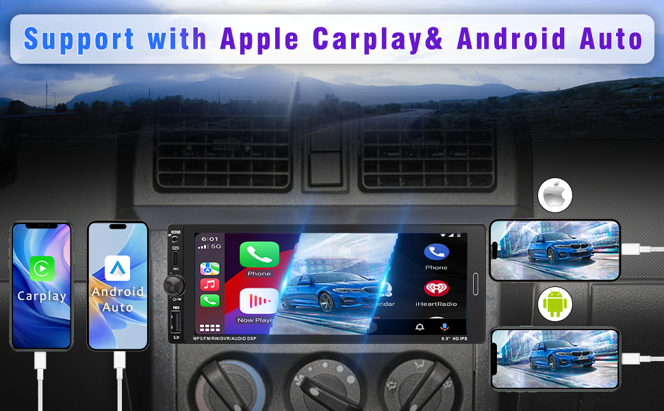 wireless apple carplay;mirror link;apple carplay for car;car stereo