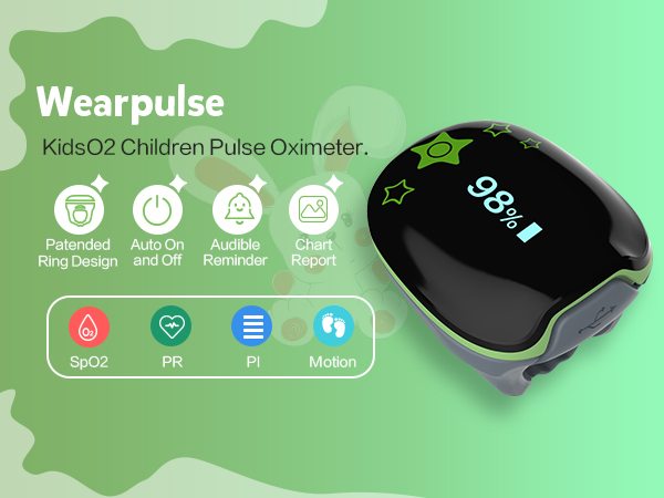 Amazon.com: Wearpulse Children Pulse Oximeter KidsO2 Ring