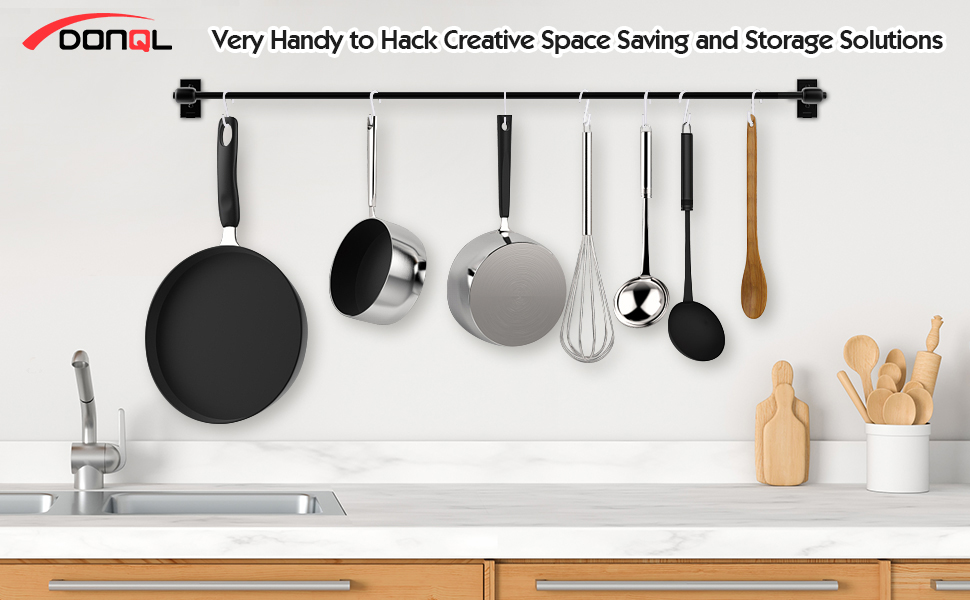 DONQL 20Pcs Silver S Hooks for Hanging,2.36inch Hooks Heavy Duty,Small