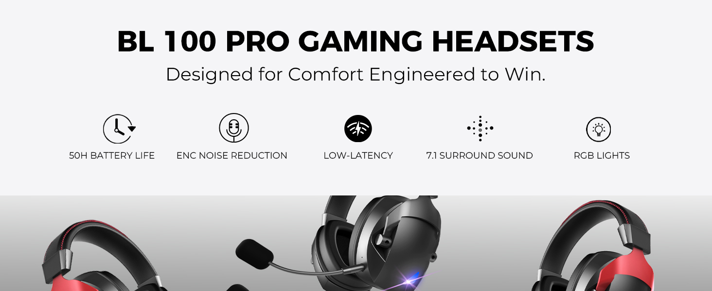 BL 100 PRO Professional Wireless Gaming Headsets