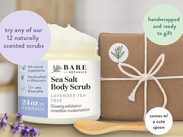 12 naturally scented body scrubs from bare botanics