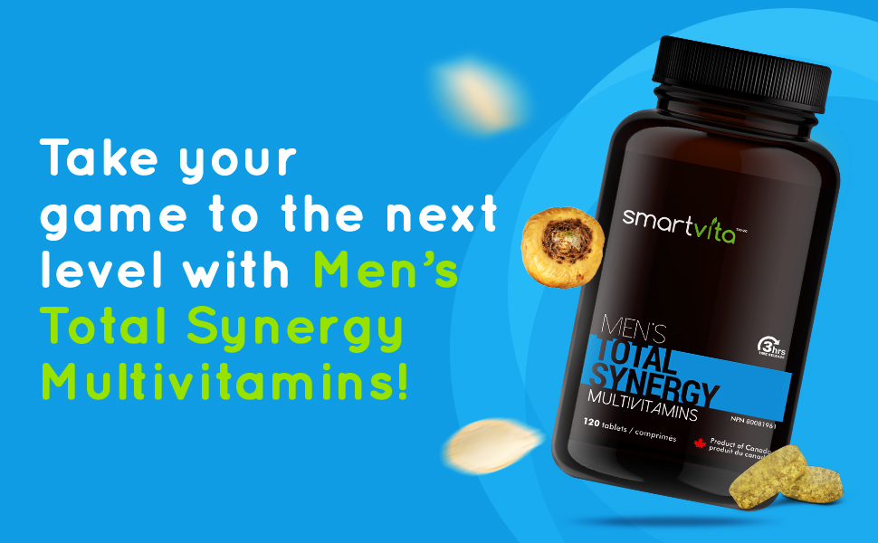 Smartvita Total Synergy Multivitamins for Men, Vegan