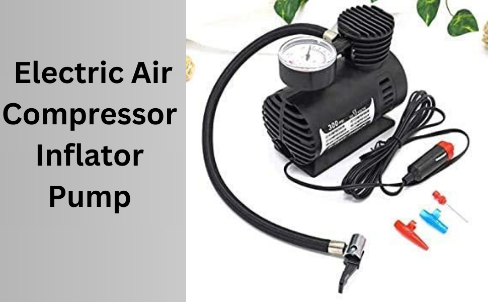BAOER Electric Air Compressor Inflator Pump for Car, Bike, Tubeless