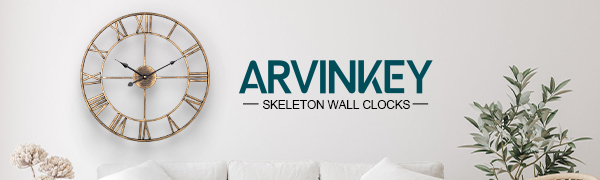 Attractive Retro Style Metal Wall Clock