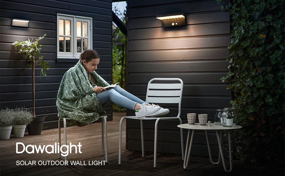 DAWALIGHT Outdoor Solar Motion Sensor Wall Light