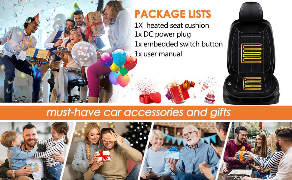 Fochutech Car Seat Cushion Comfortable Plush Winter Seat