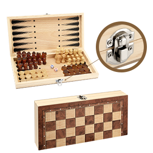 Schachspiel, 3 in 1 Schachbrett Holz Hochwertig Schach Dame Backgammon ...