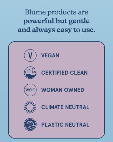 blume is vegan woman-owned climate neutral eco-conscious